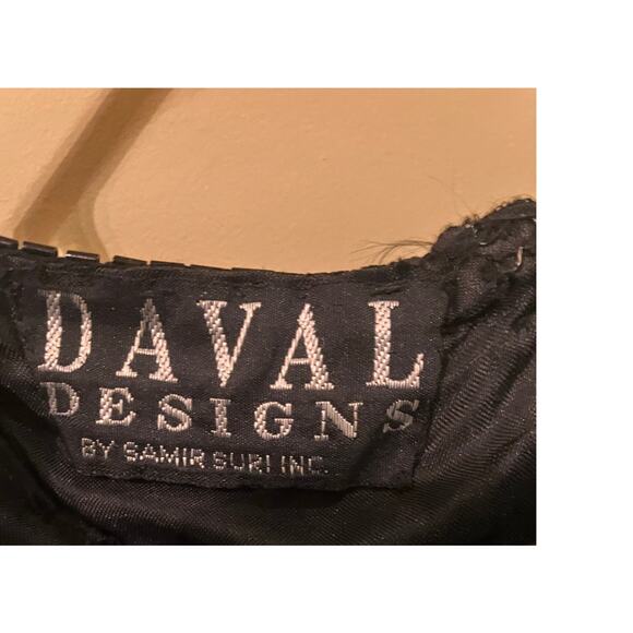 Vintage Daval Designs by Samir Suri Medium Silk Dress Black Cocktail Party - Picture 8 of 8